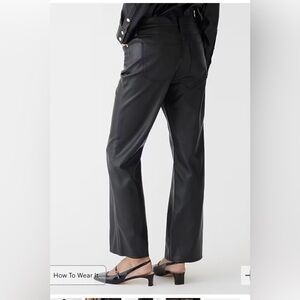 Brand new Jcrew Slim wide-leg pant in faux leather pants